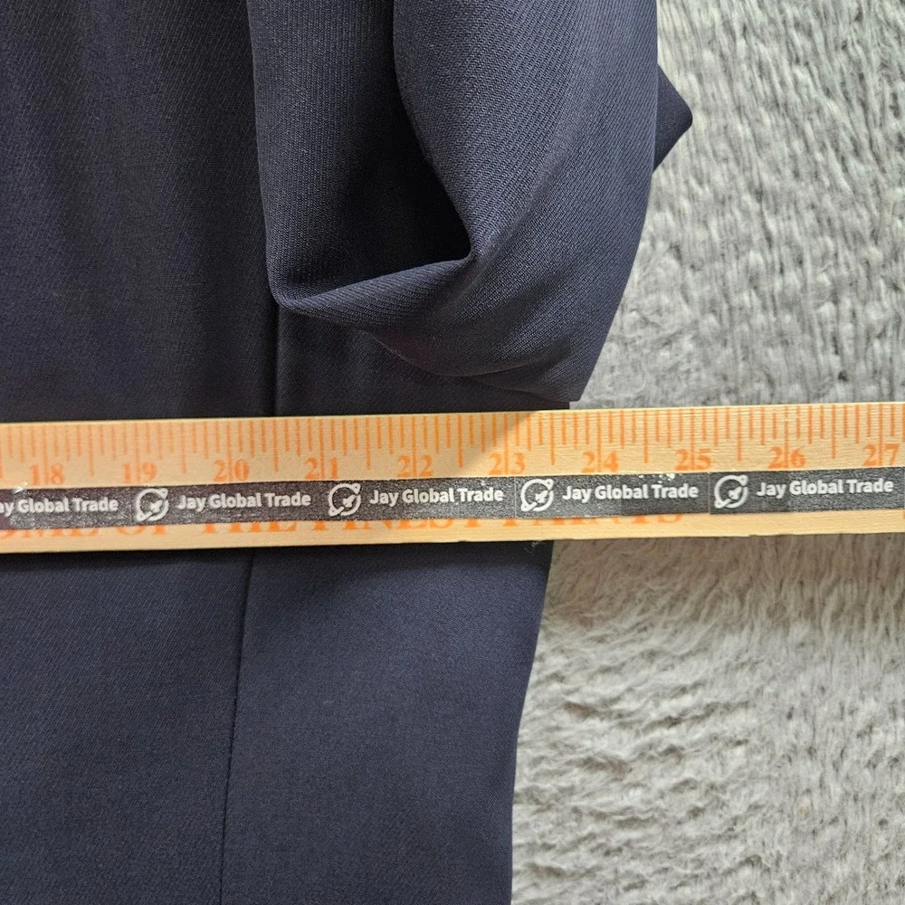 Canali Proposta 44L UK 54L 100% Wool Suit‎ Blazer Jacket Men Dark Navy - Flaw